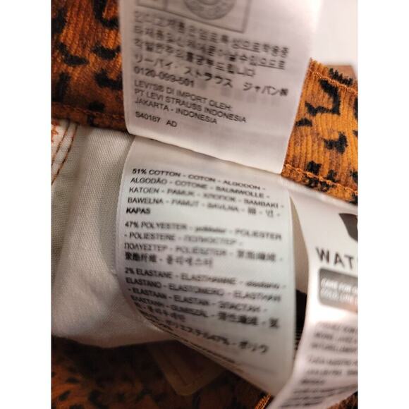 NWT Levi's Wedgie Straight Corduroy Pant Womens Sz 32 Scratchy Leopard Ginger - Picture 9 of 15